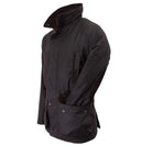 Hawthorn brun oilskinsjakke, modern fit, mørk brun
