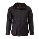 Hawthorn brun oilskinsjakke, modern fit, mørk brun