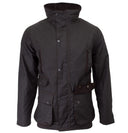 Hawthorn brun oilskinsjakke, modern fit, mørk brun