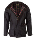 Hawthorn brun oilskinsjakke, modern fit, mørk brun