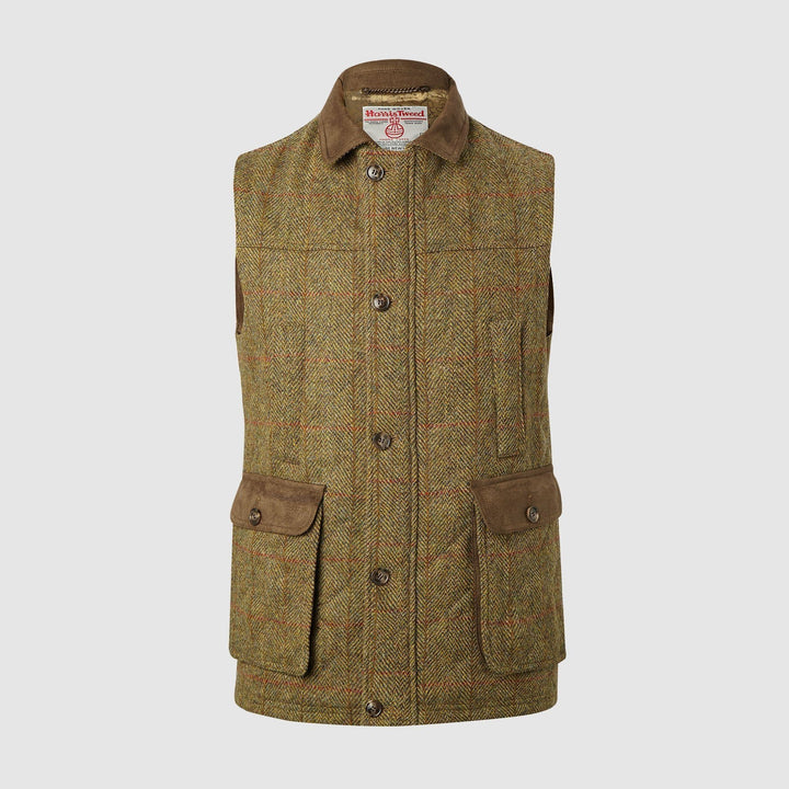 Chuck Gilet vest, Harris Tweed, mustard