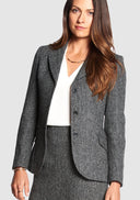 Claire Hacking Jacket Harris Tweed, koksgrå herringbone