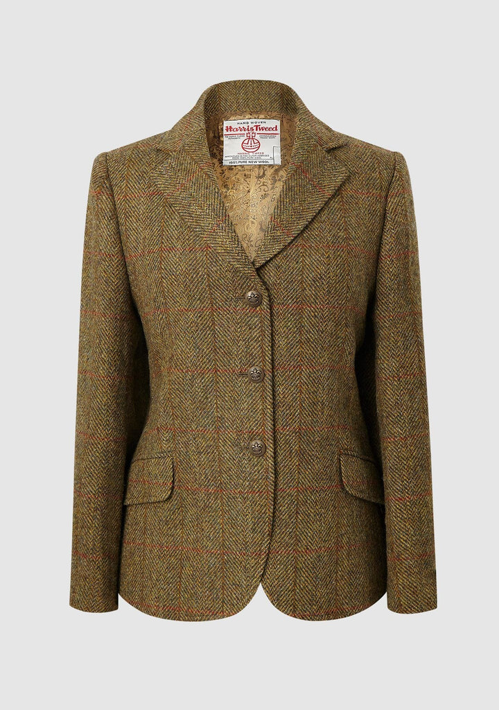 Claire Hacking Jacket Harris Tweed, mustard