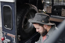 Caledonia Waxed Oilskin Hat, olivengrøn