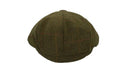 Charlie Derby Tweed Bakerboy hat, mørk grøn