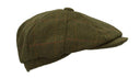 Charlie Derby Tweed Bakerboy hat, mørk grøn