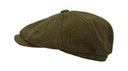 Charlie Derby Tweed Bakerboy hat, mørk grøn