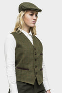 Alcott Formal Waistcoat, vest, derby tweed, mørk grøn
