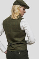 Alcott Formal Waistcoat, vest, derby tweed, mørk grøn