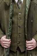 Barlaston Country Field Jacket, derby tweed, mørk grøn