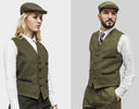 Alcott Formal Waistcoat, vest, derby tweed, mørk grøn