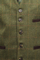 Alcott Formal Waistcoat, vest, derby tweed, mørk grøn