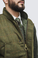 Barrington Country Waistcoat, vest, derby tweed, mørk grøn