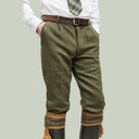 Breeks knæbukser (Længere udgave), derby tweed, mørk grøn