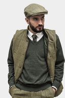 Barrington Country Waistcoat, derby tweed, vest, lys salvie