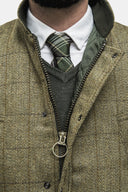 Barrington Country Waistcoat, derby tweed, vest, lys salvie