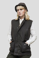 Winchester oilskinsvest, mørk brun