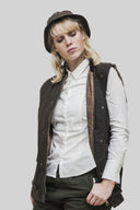 Winchester oilskinsvest, mørk brun