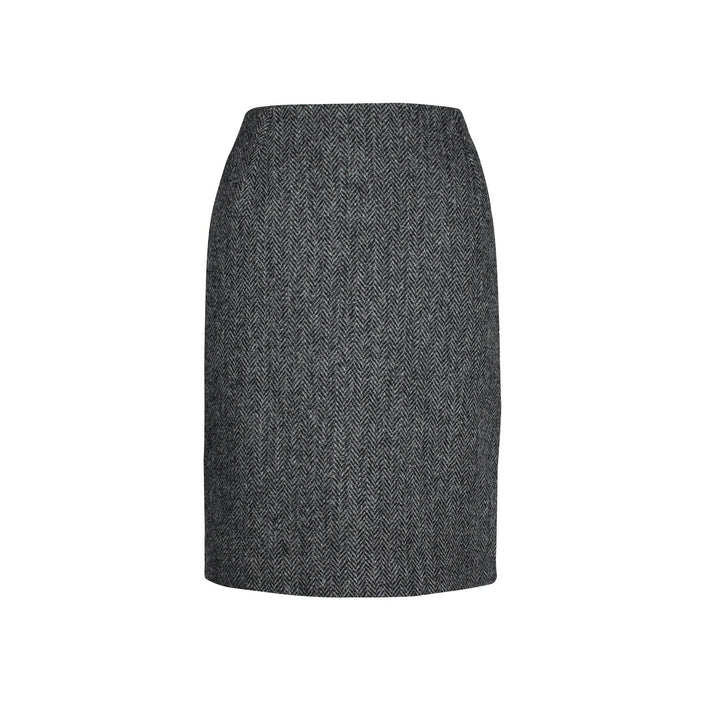 Effie Skirt nederdel Harris Tweed, koksgrå herringbone