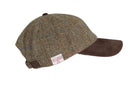 Brungton Harris Tweed baseball cap, one size, mosgrøn