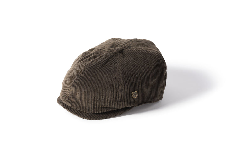 Hudson Cord Newsboy Hat - olivengrøn fløjl