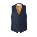 Iain vest, navy marineblå, Yorkshire Tweed