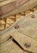 Juliet Ladies Field Coat Harris Tweed, mustard herringbone