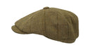 Charlie Derby Tweed Bakerboy hat, lys salvie