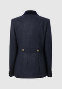 Louise Jacket Yorkshire Tweed, blå herringbone