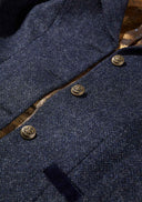 Louise Jacket Yorkshire Tweed, blå herringbone