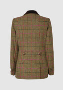Louise Jacket Yorkshire Tweed, gulgrøn m. pink/grøn overtern