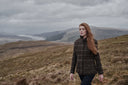 Musselburgh Ladies Tweed Field Coat jakke, brun m. bordeux tern