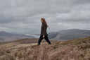 Musselburgh Ladies Tweed Field Coat jakke, brun m. bordeux tern