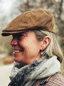Hudson Cord Newsboy Hat - lys brun fløjl
