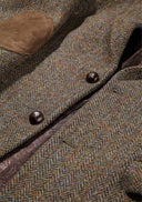 Patrick blazer, brun herringbone, Harris Tweed