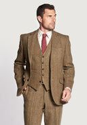 Patrick blazer, mustard herringbone, Harris Tweed