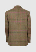 Patrick blazer, gulgrøn m. pink tern, Yorkshire Tweed