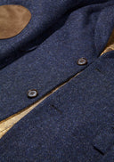 Patrick blazer, navy marineblå herringbone, Yorkshire Tweed
