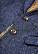 Pippa Waistcoat Yorkshire Tweed, blå herringbone