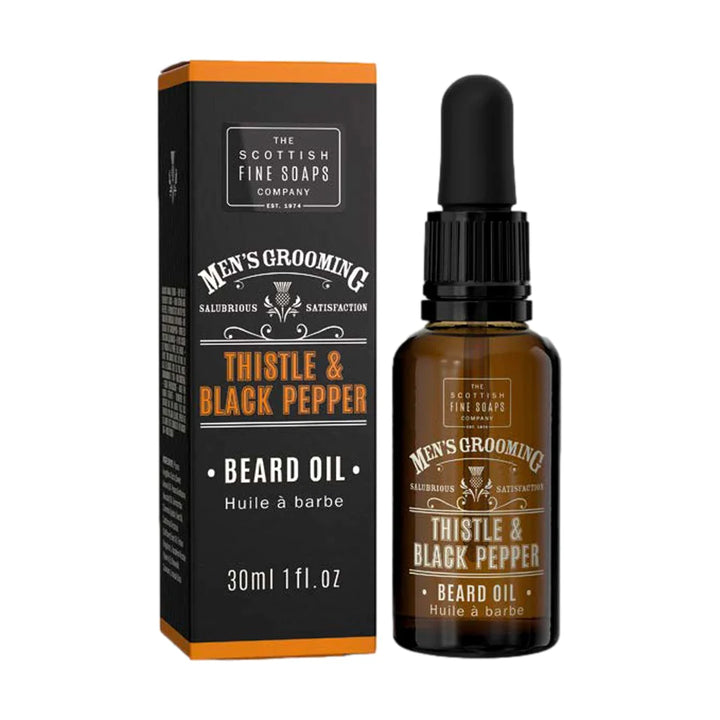 Thistle & Black Pepper - Skægolie 30ml - til manden med fuldskæg
