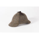 Sherlock Harris Tweed Deerstalker Hat - brun