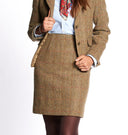 Effie Skirt nederdel Harris Tweed, mustard herringbone