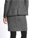 Effie Skirt nederdel Harris Tweed, koksgrå herringbone