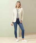 Claire Ladies Linen Blazer, hør, naturhvid