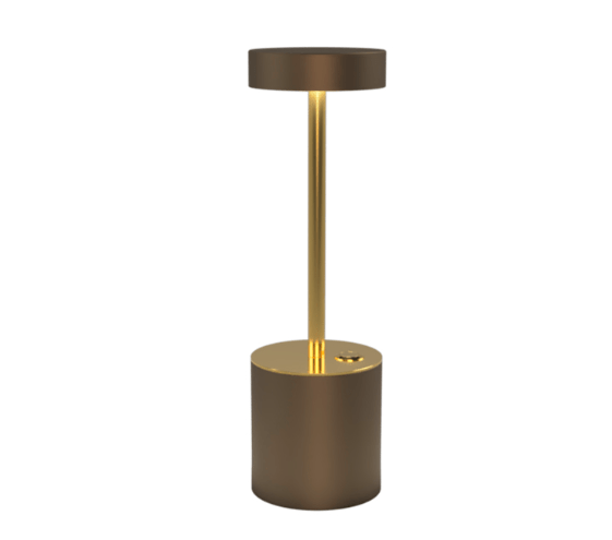 TakeMe I battery table lamp, bronze/messing