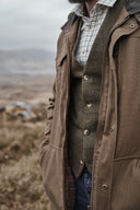 Stewarton Canvas Coat fritidsjakke med ternet for