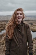 Struther Ladies Long Riding Coat ridefrakke, brungrøn