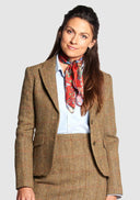 Tammy Short Jacket Harris Tweed, mustard herringbone