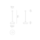 Pina batteridrevet bordlampe (flere farvemuligheder)