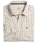 Balmoral Luxury Tattersall skjorte, creme, navy/vinrød